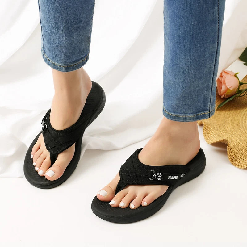 Women Arch Support Flip Flops Thong Sandals Lightweight Summer Beach Sandals
