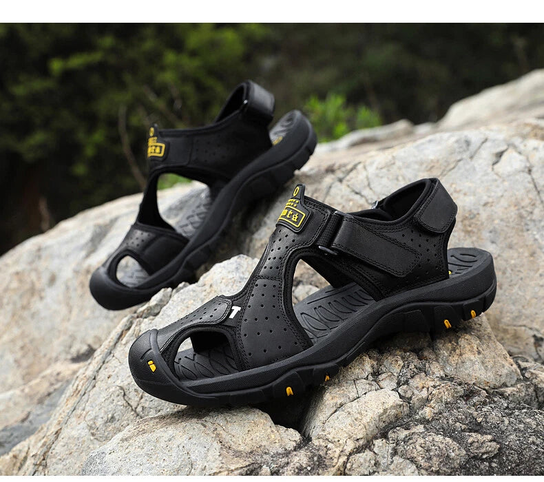 Summer Sandals Men Beach Non-slip Wearproof Anti-collision Soft Slippers