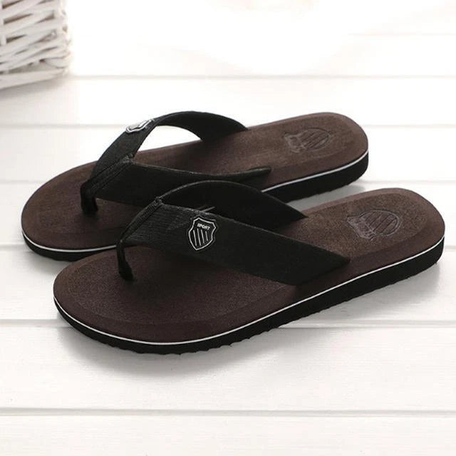 Summer Men Beach Slippers Sandals Non-slip Home Slippers Indoor House