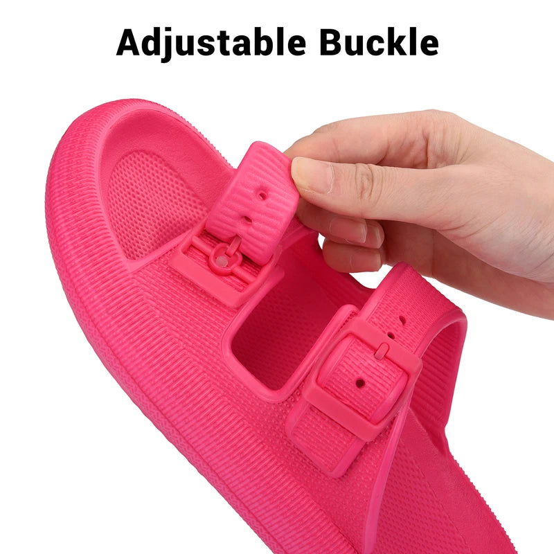 Women Men Cloud Slide Sandals Water Slippers Thicken Sole Bathroom Shoes US Size