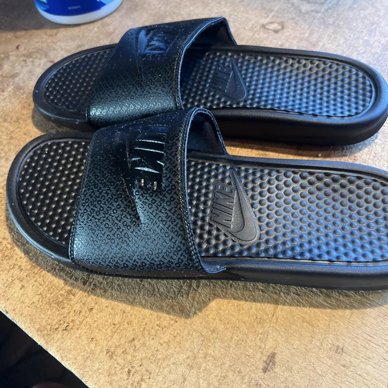 NEW Nike Mens Benassi JDI Slippers Slide Sandals Shoes 343880 Sz 12 Super Clean!