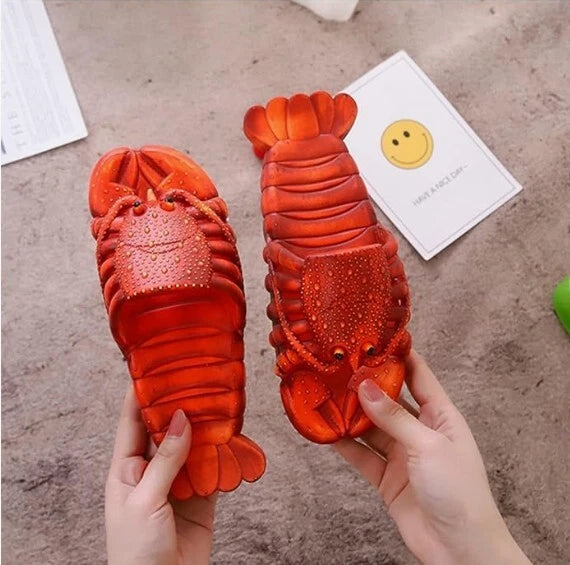 Lobster Flip Flops,Lobster Slipper,Lobster Slide,Lobster Pool Beach Shower Shoes