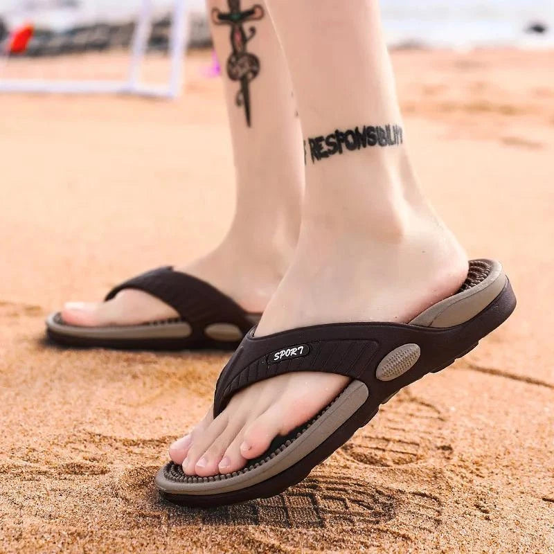 Massage Flip-flops Summer Men Slippers Beach Sandals Comfortable Men Casual Shoe