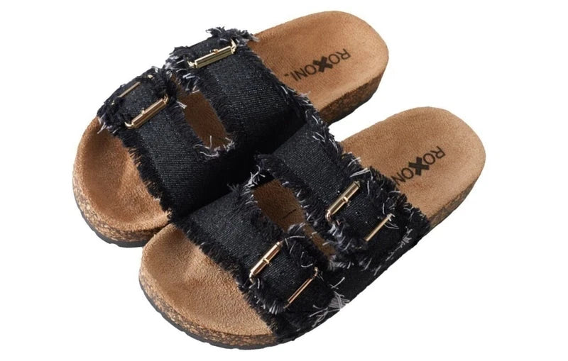 Pupeez Women's Comfort Flat Sandals Double Buckle Adjustable Straps Flat...