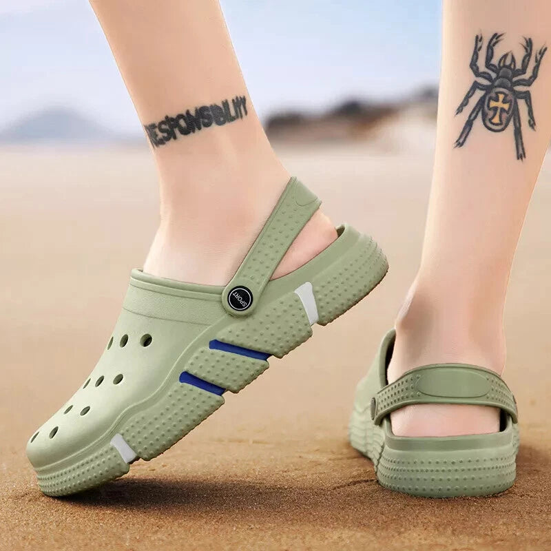 Mens Slip on Garden Mules Clogs Shoes Sports Sandals Beach Swim Slippers Shoes