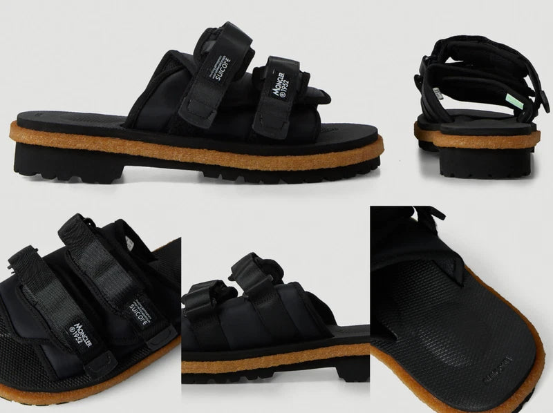 Moncler X Suicoke Moto Mountain Ripstop Vibram Sole Slides Shoes Sandals 43