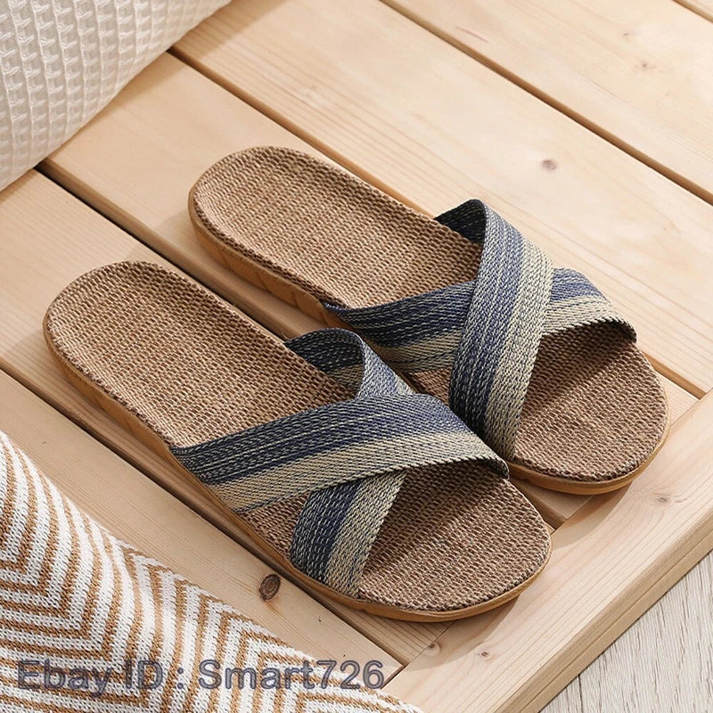 Fashion Men Slip on Slides Indoor Home Slippers Summer Sandal Casual Beach Shoes