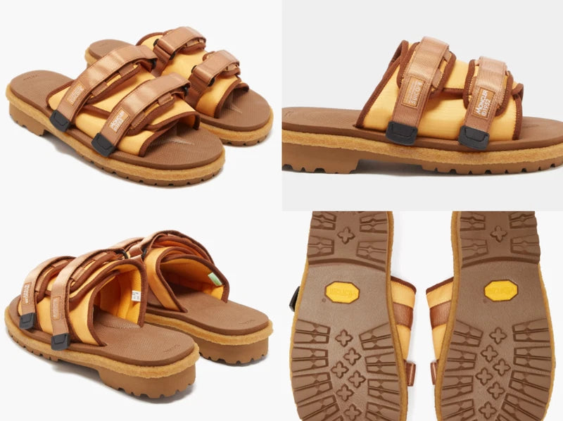 Moncler X Suicoke Moto Mountain Ripstop Vibram Sole Slides Shoes Sandals New 43