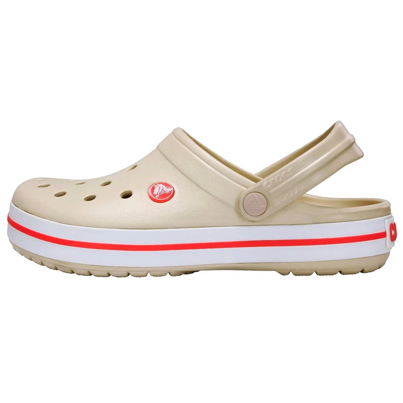 Crocs Men's and Women's Crocband Clog, Stucco/Melon, 6 Women/4 Men