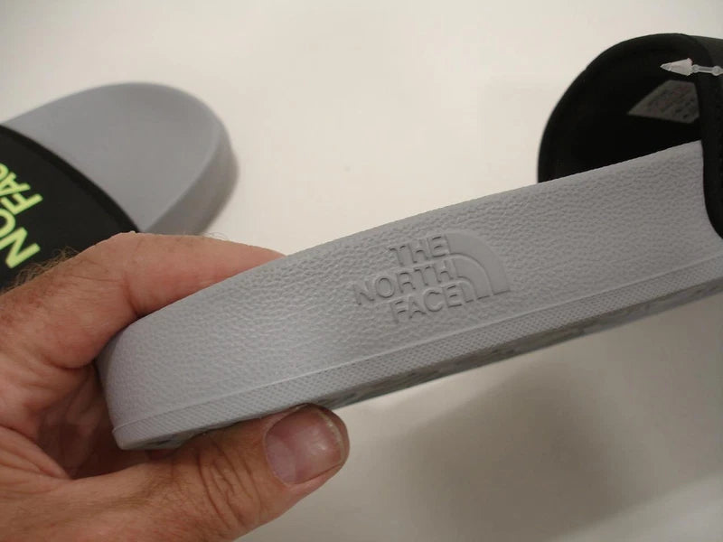 The North Face Men's sz 12 M Base Camp Slide II Black Lime Green Slipper Slip-On