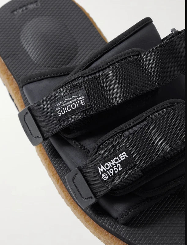 Moncler X Suicoke Moto Mountain Ripstop Vibram Sole Slides Shoes Sandals 45