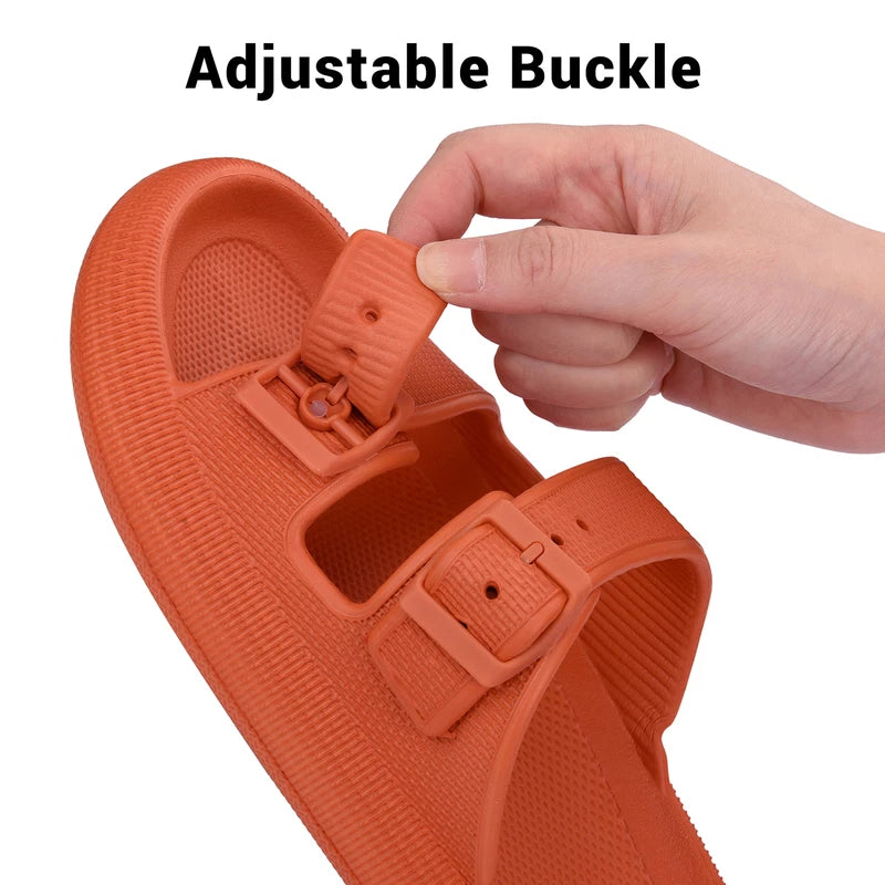 Women Men Cloud Slide Sandals Water Slippers Thicken Sole Bathroom Shoes US Size