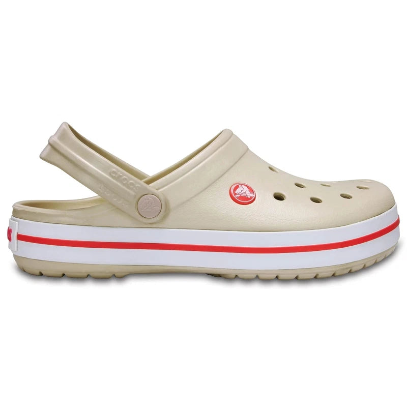 Crocs Men's and Women's Crocband Clog, Stucco/Melon, 6 Women/4 Men