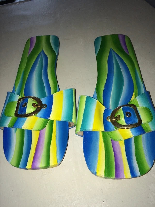 Blue Via Via Women's Slippers Size 8M