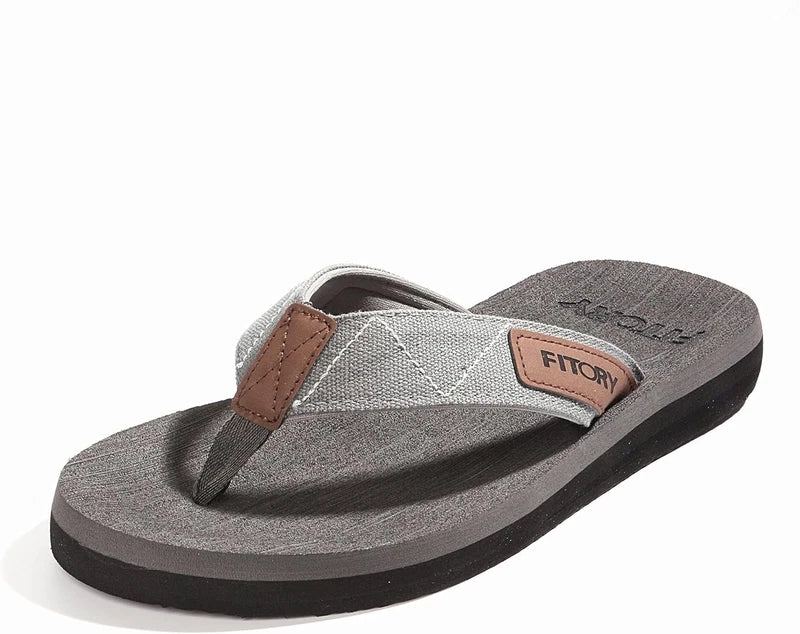 FITORY Men'S Flip-Flops, Thongs Sandals Comfort Slippers for Beach
