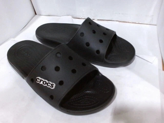 UsedLikeNew_Crocs Unisex Classic Slide Sandals, Black, 10 Men/12