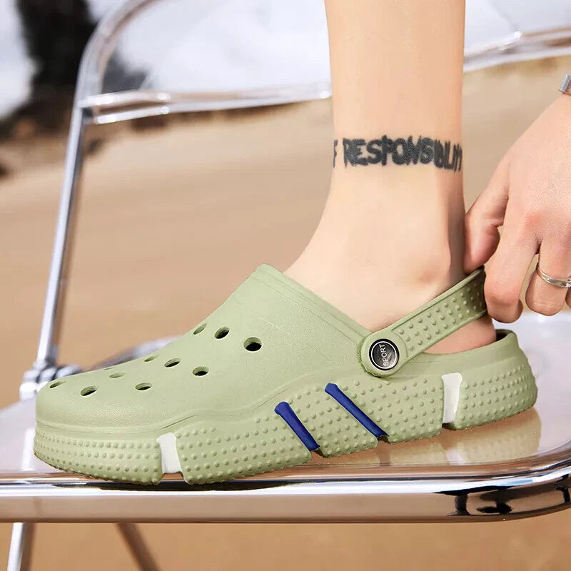 Mens Slip on Garden Mules Clogs Shoes Sports Sandals Beach Swim Slippers Shoes